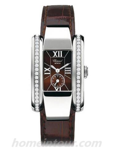 萧邦418412-3011女表经典女装系列-棕色表带/表径35x23mm