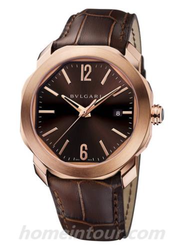 宝格丽102702男表OCTO系列-棕色表带/表径41mm