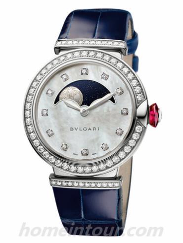 宝格丽102687女表LVCEA系列-蓝色表带/表径36mm