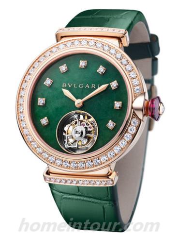 宝格丽102693女表LVCEA系列-绿色表带/表径38mm