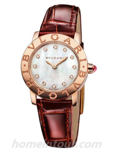 宝格丽102751女表BVLGARI系列-棕色表带/表径26mm