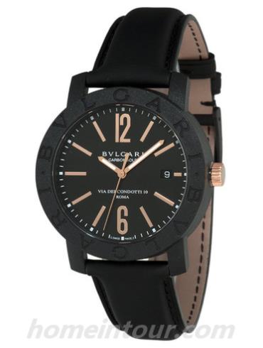 宝格丽102248_BBP40BCGLD男表BVLGARI系列-黑色表带/表径40mm
