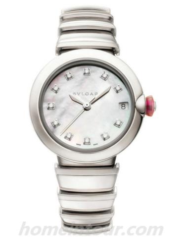 宝格丽LU33WSSD_11女表LVCEA系列-银色表带/表径33mm