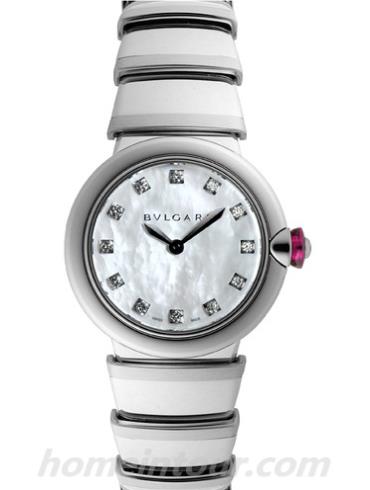 宝格丽LU28WSS_12女表LVCEA系列-银色表带/表径28mm