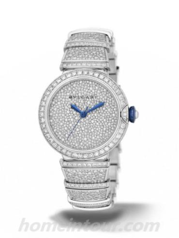 宝格丽LUW33D2GD2GD2女表LVCEA系列-银色表带/表径33mm