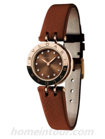 宝格丽BZ23C11SGCL_12女表B.ZERO1系列-棕色表带/表径23mm