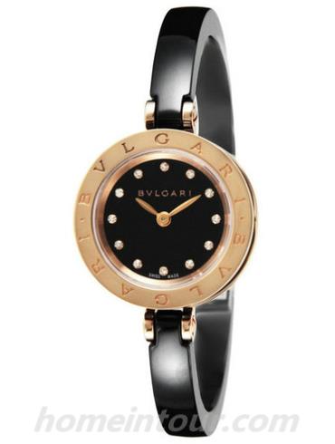 宝格丽BZ23BSGCC_12.M女表B.ZERO1系列-黑色表带/表径23mm