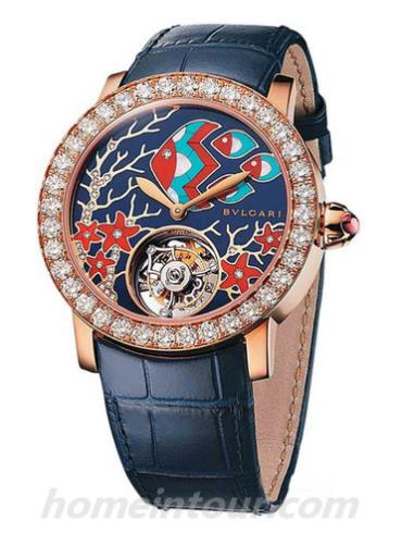 宝格丽BBLP37FDGDLTB女表BVLGARI系列-蓝色表带/表径37mm