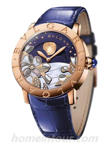 宝格丽BBLP37CDGDLMP女表BVLGARI系列-蓝色表带/表径37mm
