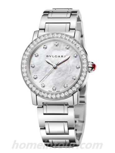 宝格丽BBL33WSDS_12女表BVLGARI系列-银色表带/表径33mm