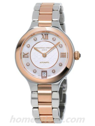 康斯登FC-306WHD3ER2B女表天悦系列-间金色表带/表径33mm