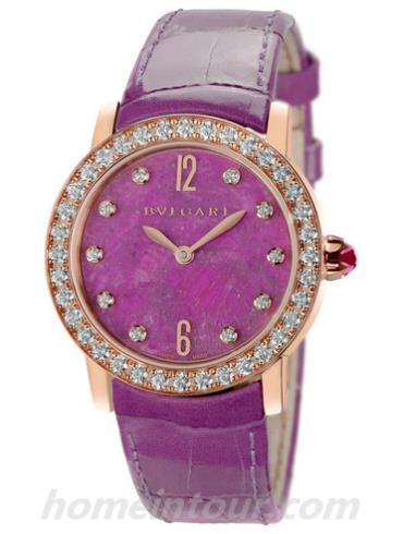 宝格丽BBLP33RGDL_10女表BVLGARI系列-紫色表带/表径33mm