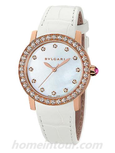 宝格丽BBLP33WGDL_12女表BVLGARI系列-白色表带/表径33mm