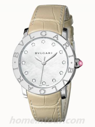 宝格丽BBL33WSL_12女表BVLGARI系列-米色表带/表径33mm