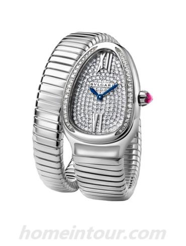 宝格丽SPW35D2GDG.1T女表SERPENTI系列-银色表带/表径35mm