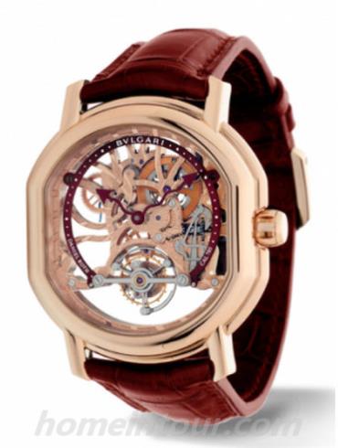 宝格丽BRRP44GRLTBSK男表DANIEL ROTH系列-酒红色表带/表径44mm