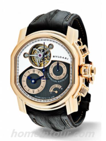 宝格丽BRRP46C14GLTBRA男表DANIEL ROTH系列-黑色表带/表径46mm