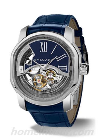 宝格丽BRRW50C3GLDEMR男表DANIEL ROTH系列-蓝色表带/表径50mm