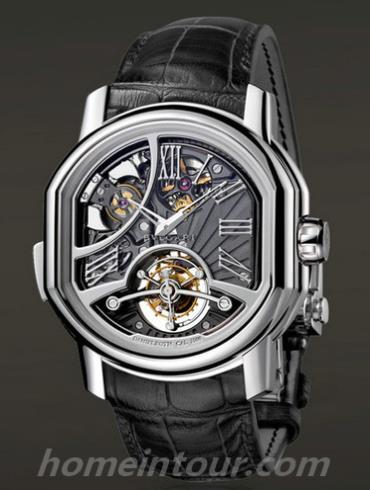 宝格丽BRRW48GLTBMR男表DANIEL ROTH系列-黑色表带/表径48mm