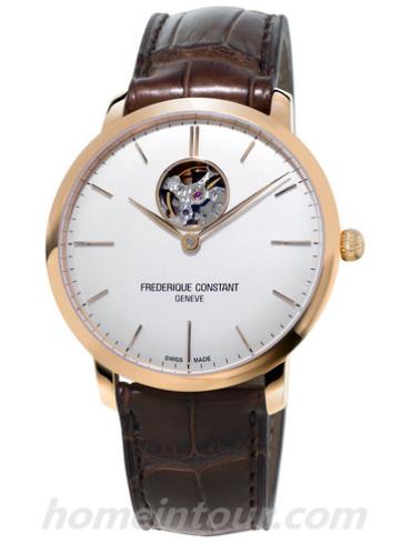 康斯登FC-312V4S4男表超薄迷你女装系列-棕色表带/表径40mm