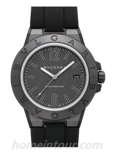 宝格丽DG41C14SMCVD男表DIAGONO系列-黑色表带/表径41mm