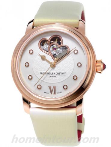 康斯登FC-310WHF2P4男表自动女装系列-白色表带/表径34mm