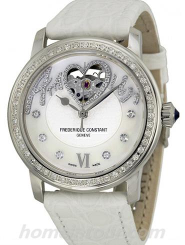 康斯登FC-310SQ2PD6 女表自动女装系列-白色表带/表径34mm