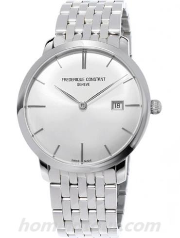 康斯登FC-306S4S6B2男表超薄迷你女装系列-银色表带/表径40mm