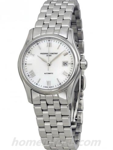 康斯登FC-303MPWN1B6B女表焯见自动 Index Automatic系列-银色表带/表径27.5mm