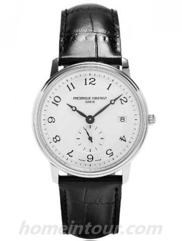 康斯登FC-245AS4S6男表超薄迷你女装系列-黑色表带/表径37mm