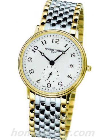 康斯登FC-245AS4S3B男表超薄迷你女装系列-间金色表带/表径37mm