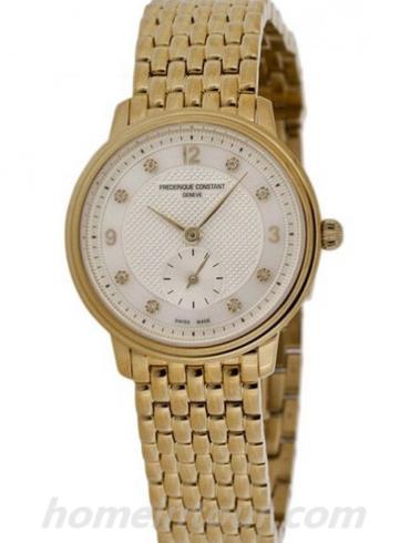 康斯登FC-235MPWD1S5B女表超薄迷你女装系列-金色表带/表径28.6mm