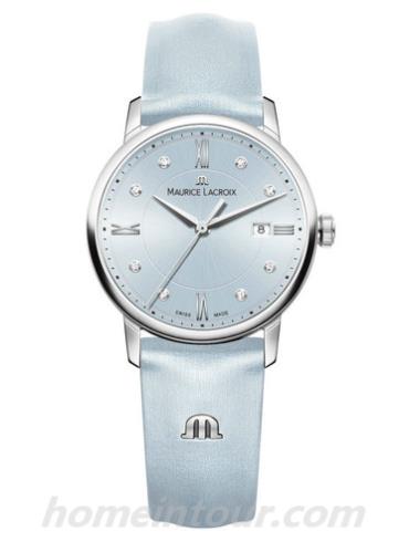 艾美EL1094-SS001-550-1女表Eliros系列-浅蓝色表带/表径30mm