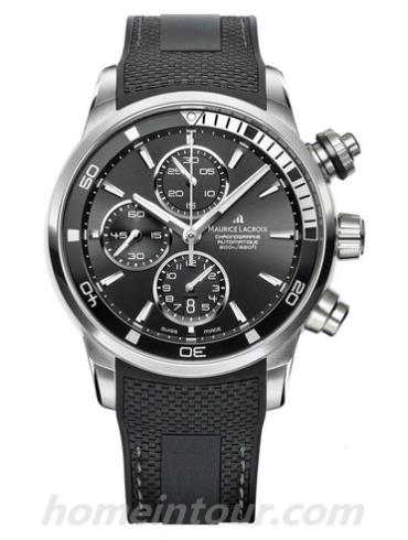 艾美PT6008-SS001-330-1男表奔涛系列-黑色表带/表径43mm