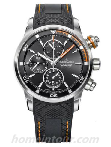 艾美PT6008-SS001-332-1男表奔涛系列-黑色表带/表径43mm