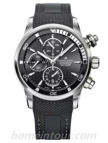 艾美PT6008-SS002-332-1男表奔涛系列-黑色表带/表径43mm