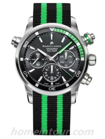 艾美PT6018-SS002-331-1男表奔涛系列-黑色/青色表带/表径43mm