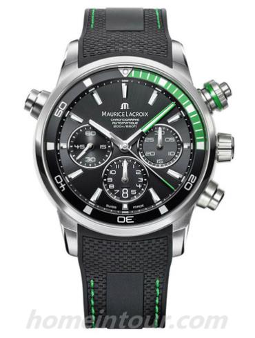 艾美PT6018-SS001-331-1男表奔涛系列-黑色表带/表径43mm