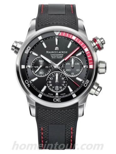 艾美PT6018-SS001-330-1男表奔涛系列-黑色表带/表径43mm