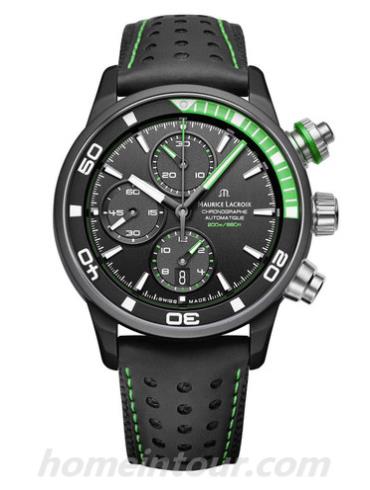 艾美PT6028-ALB01-332-1男表奔涛系列-黑色表带/表径43mm