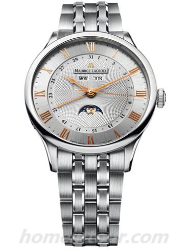 艾美MP6607-SS002-111男表匠心系列-银色表带/表径40mm