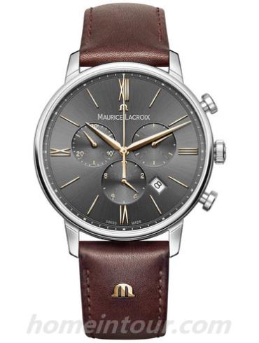 艾美EL1098_SS001_311_1男表Eliros系列-酒红色表带/表径40mm