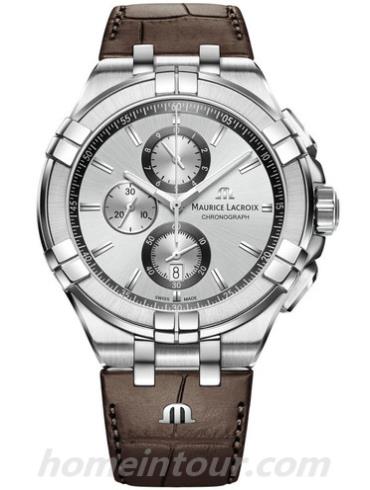 艾美AI1018_SS001_130_1男表Aikon系列-棕色表带/表径44mm