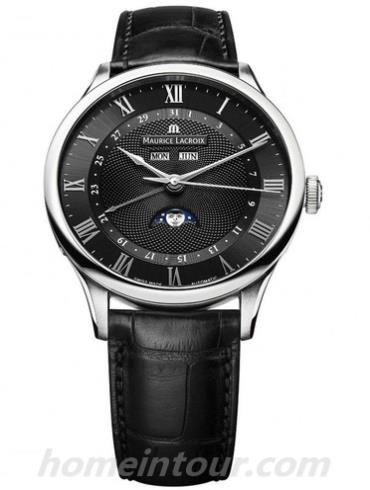 艾美MP6607-SS001-310男表匠心系列-黑色表带/表径40mm