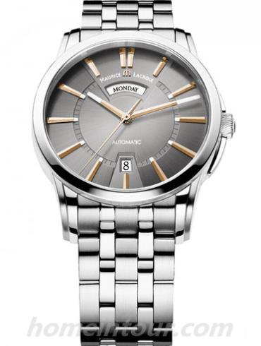 艾美PT6158-SS002-03E男表匠心系列-银色表带/表径40mm