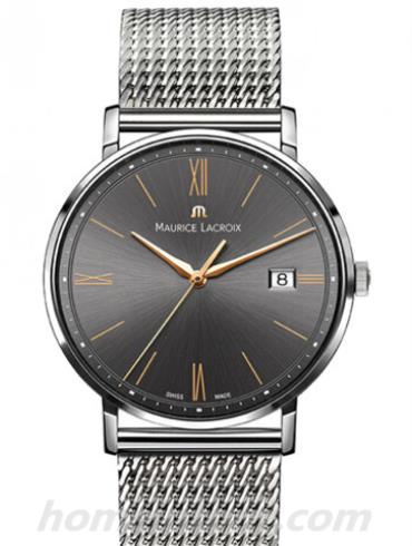 艾美EL1087-SS002-812男表Eliros系列-银色表带/表径38mm