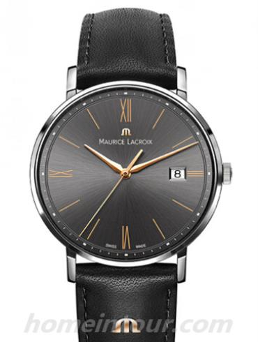 艾美EL1087-SS001-812男表Eliros系列-黑色表带/表径38mm