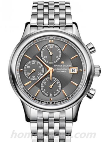 艾美LC6158-SS002-330男表典雅系列-银色表带/表径41mm