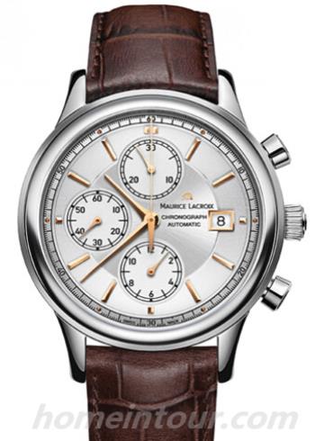 艾美LC6158-SS001-130男表典雅系列-棕色表带/表径41mm