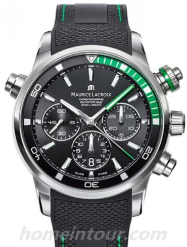 艾美PT6018-SS001-331男表奔涛系列-黑色表带/表径43mm